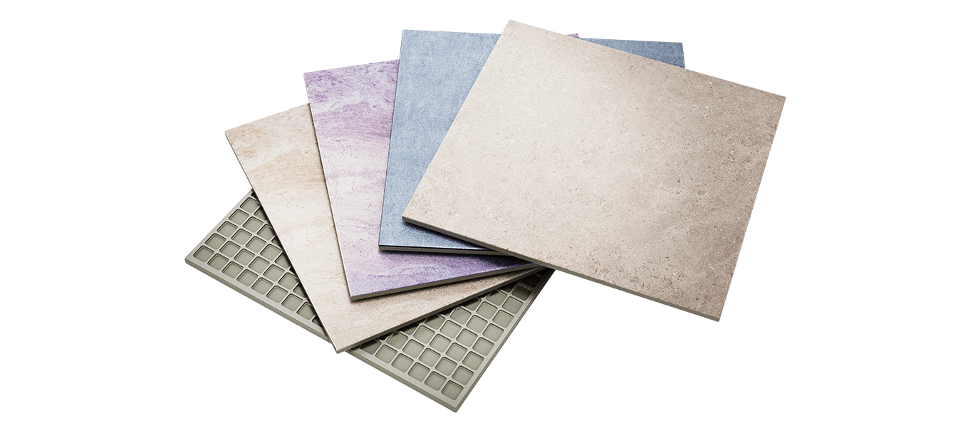 Bathroom tiles isolated on transparent background. 3D illustration.